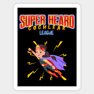 Super Hearo, Cochlear League | Cochlear Implant | Deaf Sticker